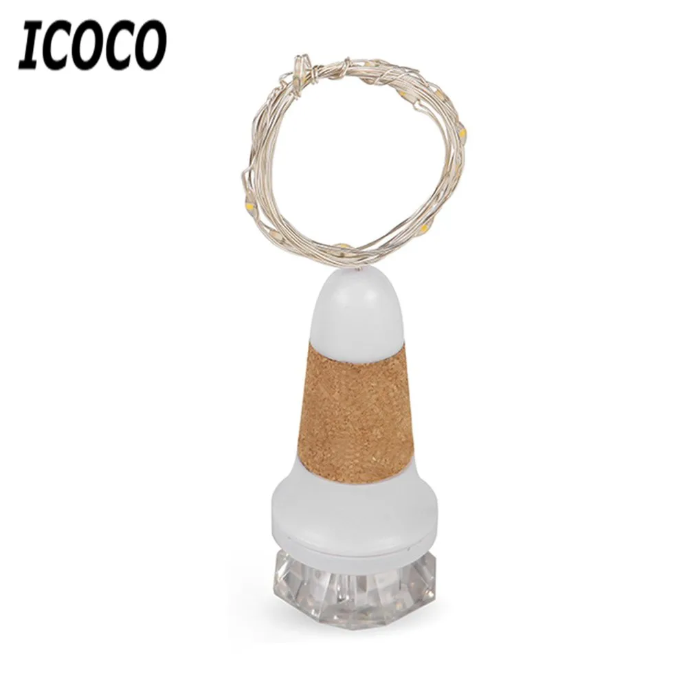 ICOCO USB Романтический светодиодный пробковая лампа бар перезаряжаемая пробка для