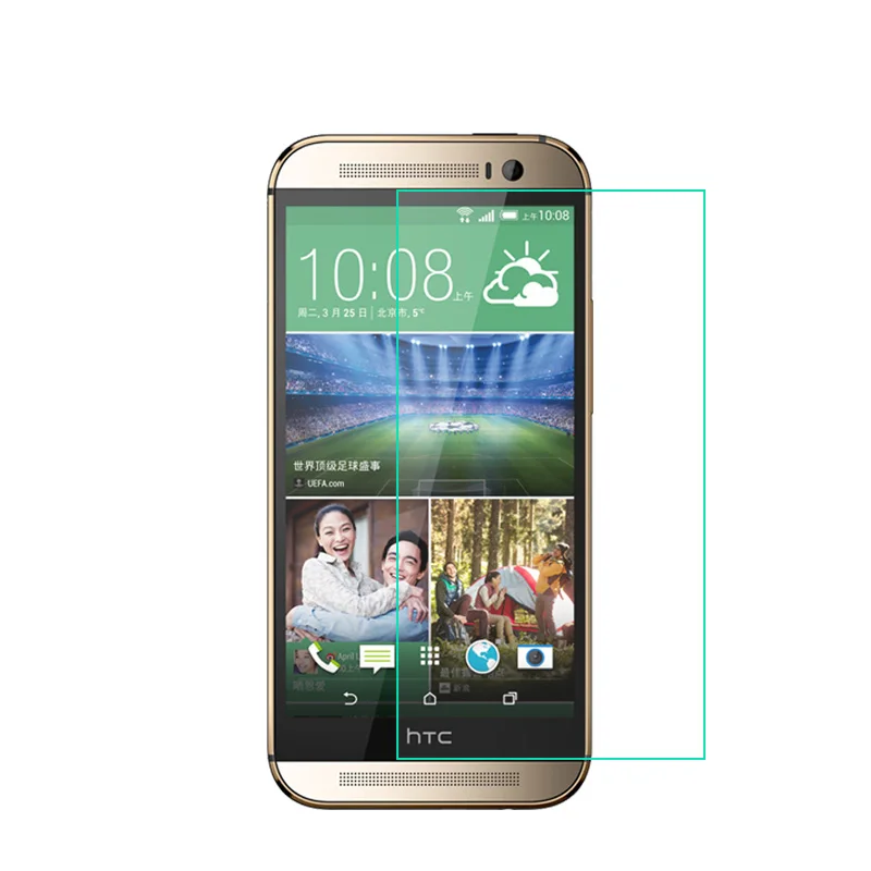 For HTC One 2 M8 Premium Tempered Glass Screen Protector Ultra Thin Clear Explosion-proof Protective Film