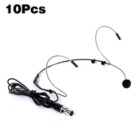 10pcs mini xlr 3 pin ta3f wired condenser microphone headset mic microfone microfono for samson karaoke uhf wireless transmitter
