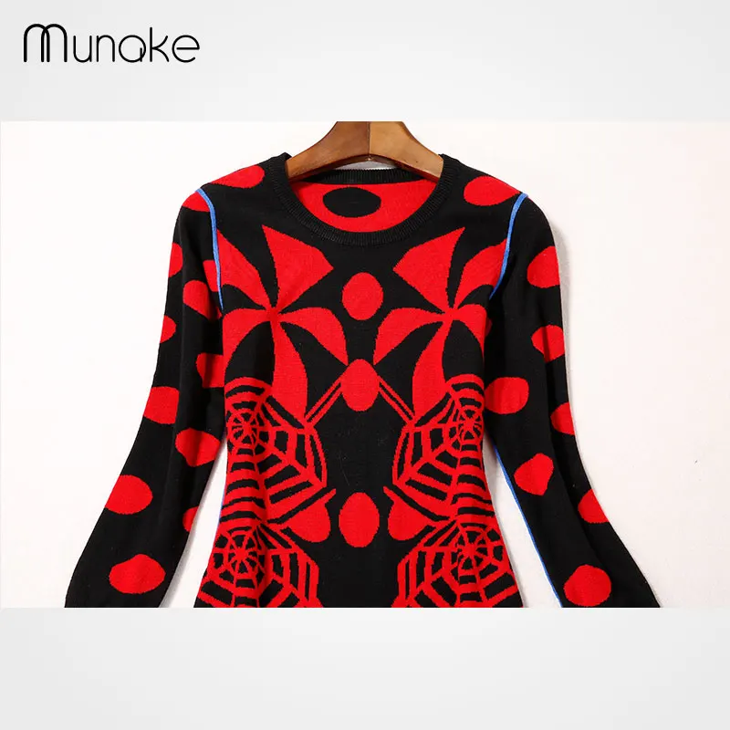 Мода женщин Вскользь Платье Шерсть Вязаный Осень Тонкий Свитер Три Четверти