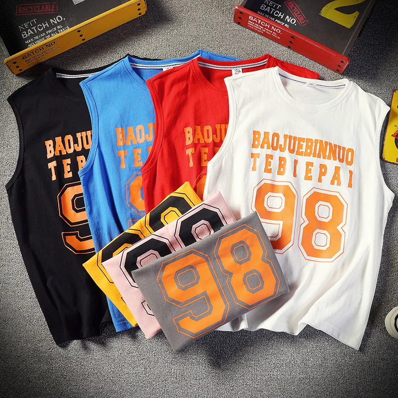 ZY хип хоп Уличная жилетка с буквенным принтом Мужская рубашка без рукавов мягкая