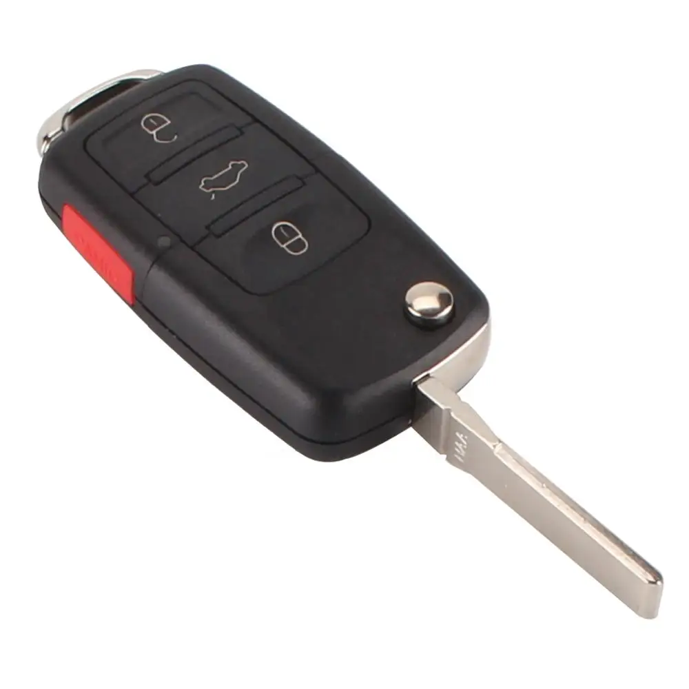 4B with blade Dandkey 3/4 Кнопка флип ключ автомобильный чехол для ключей для Volkswagen Golf 4 5 6 Passat B5 B6 Polo камера Bora touran с/без лезвия с логотипом - Количество кнопок: 4B with blade