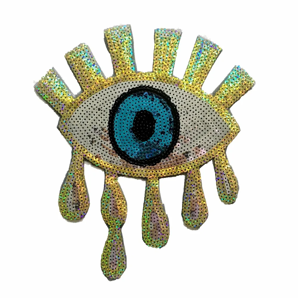 Золотые патчи с блестками для глаз 2 шт./лот вышивкой одежды|Заплатки| |