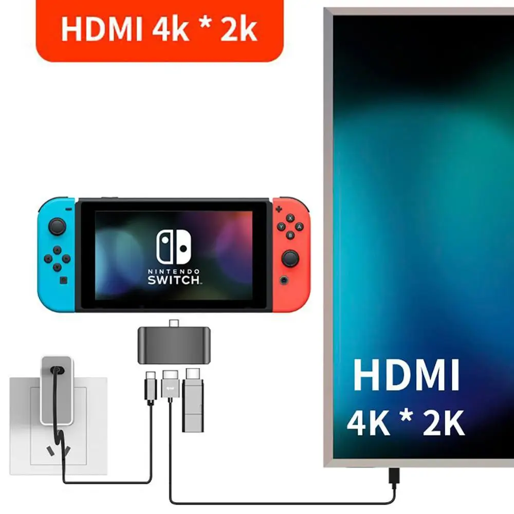 USB хаб Все в одном Type C HDMI мобильный телефон конвертер экрана компьютера поддержка
