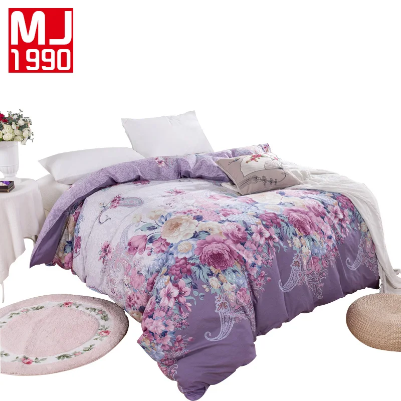 Новое Хлопковое одеяло AB с цветочным принтом на молнии пододеяльник 1 шт. Beding