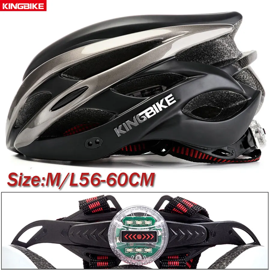 872-Titanium-L0 KINGBIKE, велосипедный шлем, ультра-светильник, горная дорога, MTB, качество, пара, велосипедный шлем, с светильник, дышащий, спортивный, велосипедный шлем, M-XL - Цвет: 872-Titanium-L0