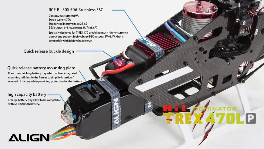 3D вертолет выровняйте T-REX 470LP 2,4 GHz 6CH RC вертолет комплект подходит