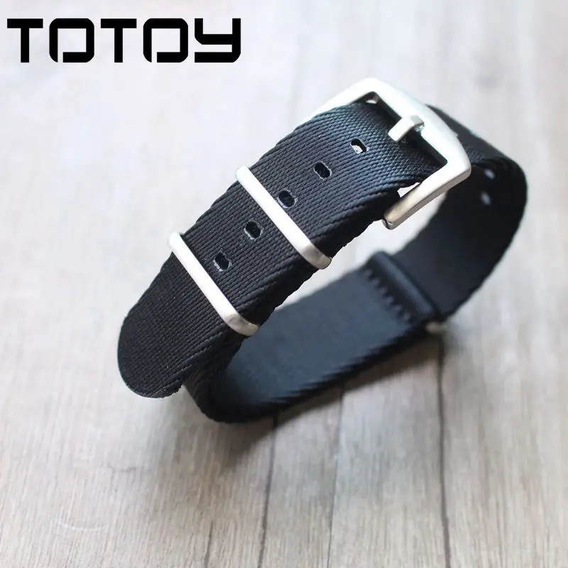 Плетеный Гладкий нейлоновый ремешок TOTOY черные зеленые серые ремешки в стиле
