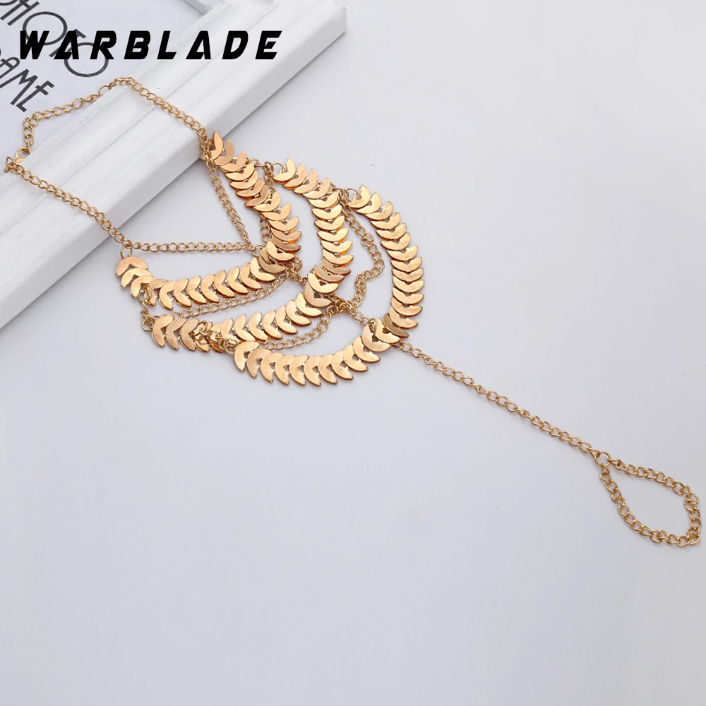 WarBLade 2019 Summer Beach Exaggerated Gold Anklet Multilayers Tassel Chain Ankle Bracelet For Women Sandal Foot Jewelry | Украшения и