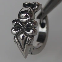 men jewelry cool design 316l stainless steel hoop earring punk