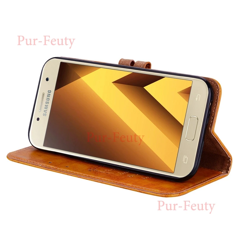 Fashion Wallet Cases for Samsung Galaxy A3 2017 A 320 A320 A320F/DS SM-A320F SM-A320F/DS Luxury Flip Texture Leather Phone Cover | Мобильные