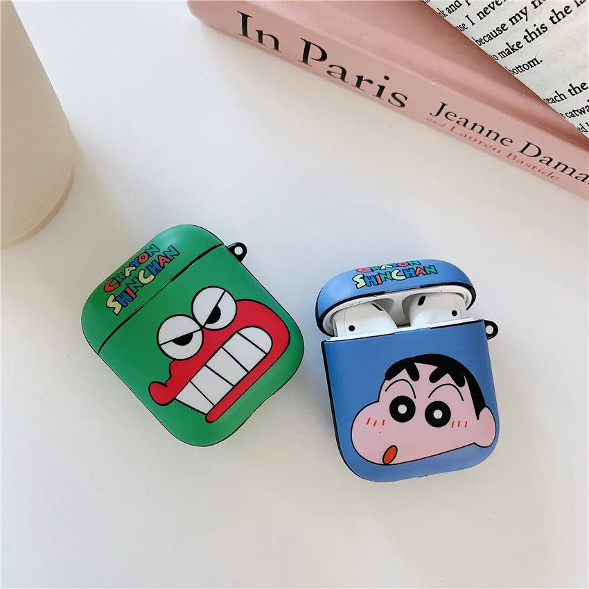 Для AirPods 1 2 Bluetooth гарнитура зарядная коробка чехол s для AirPods 2 мультфильм Shin Chan наушники крышка аксессуары мягкий матовый чехол