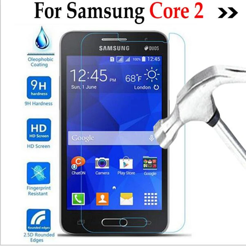 Закаленное стекло для Samsung Galaxy Core 2 протектор экрана премиум класса 9H