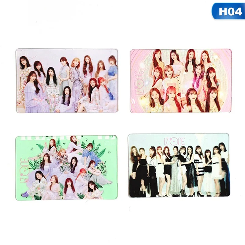 OSS6280H04 4 шт. K-pop BLACKPINK TWICE GOT7 TXT SEVENTEEN IZONE ПВХ прозрачное подвесное фото карта альбом фотостудии вентиляторы коллекция подарок - Цвет: OSS6280H04