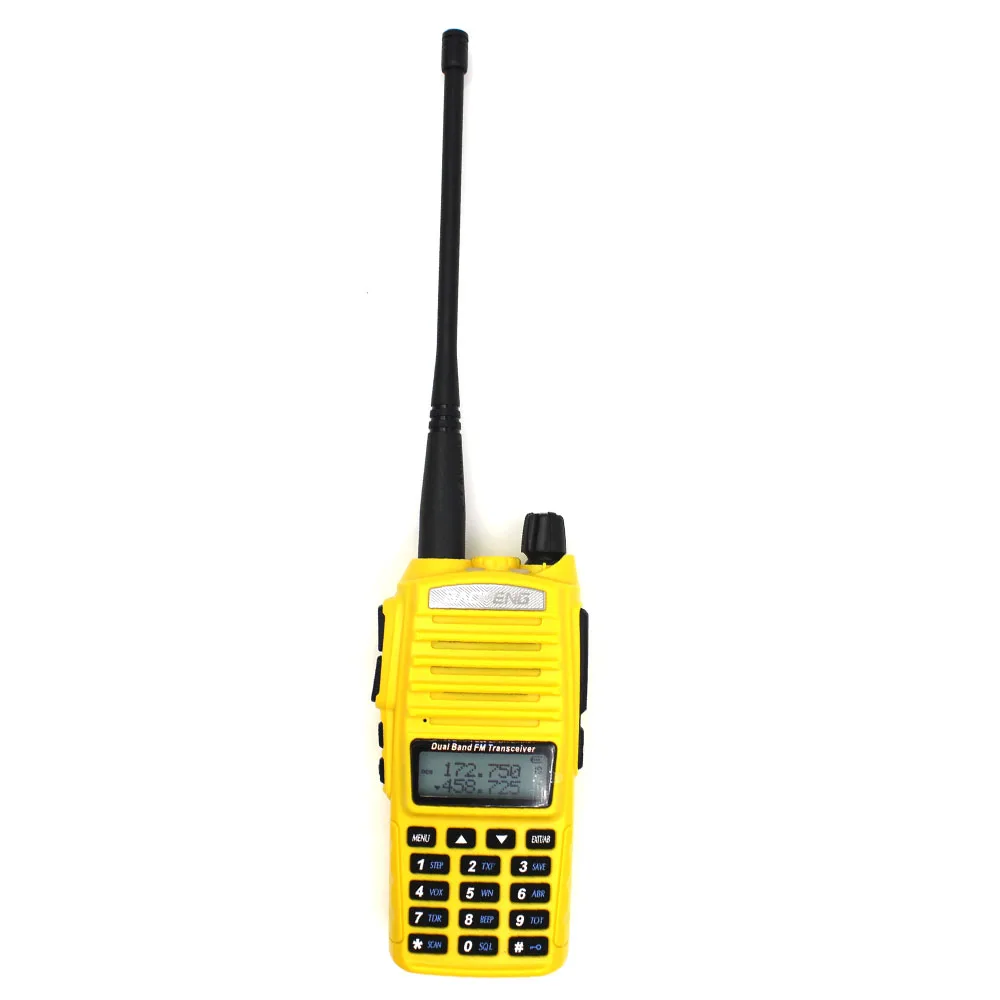 BaoFeng UV-82 иди и болтай Walkie Talkie “иди и 5 Вт 136-174 МГц& 400-520 МГц двухстороннее радио Любительское радио Baofeng Радио BaoFeng uv82 - Цвет: Цвет: желтый