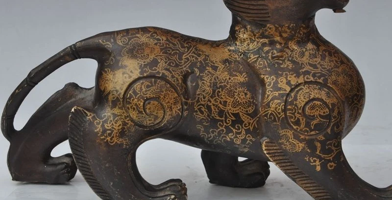 10 &quotкитайские фэншуй бронзовые цветы животные храбрые солдаты Pixiu Единорог