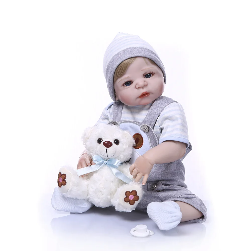 Nicery 22 дюйма 55 см Bebe Reborn Doll Жесткий Силиконовый мальчик девочка игрушка Baby подарок
