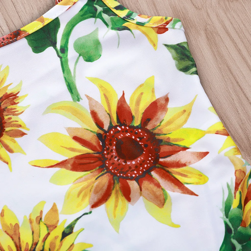 Girls Swimwear Cute Kids Swimsuit with Swimming Sun Flower Print 2019 baby girl bathing suit One Pieces Swim Wear For Children | Детская