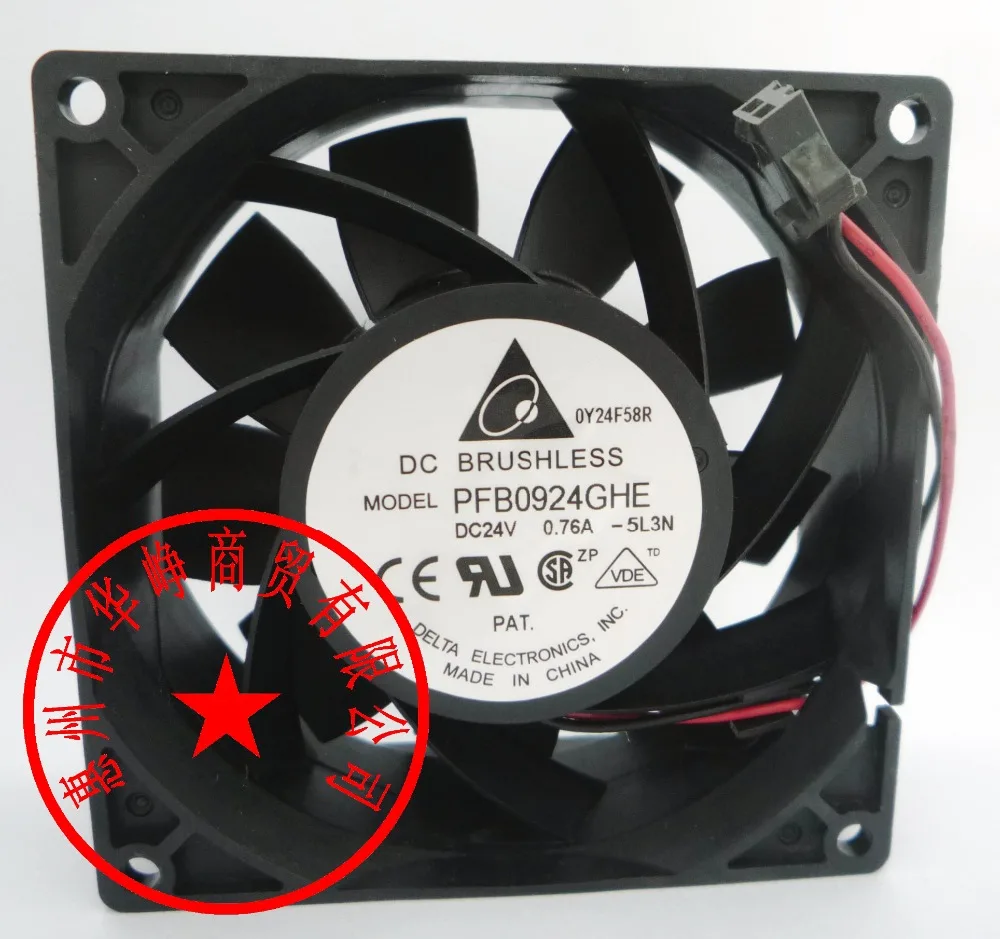 

Original DELTA PFB0924GHE 24V 0.76A 92*92*38MM 9CM Inverter drive cooling fan