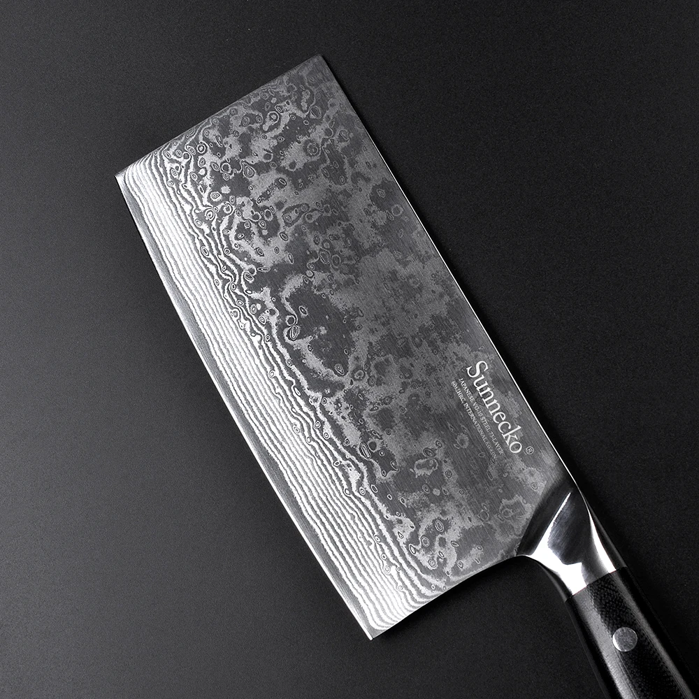 Нож шеф повара SUNNECKO из дамасской стали японское лезвие 7 дюймов резак для мяса и