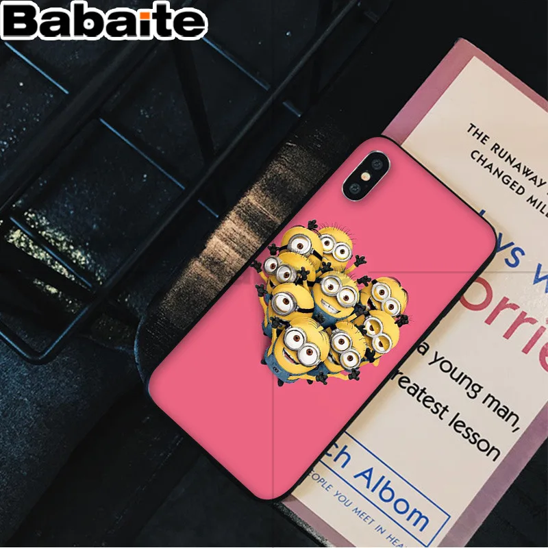 Babaite желтый Миньоны DIY Роскошный Высокий протектор на конце чехол для Apple iPhone 8 7 6 6S Plus X XS MAX 5 5S SE XR Чехол для мобильного телефона - Цвет: A10