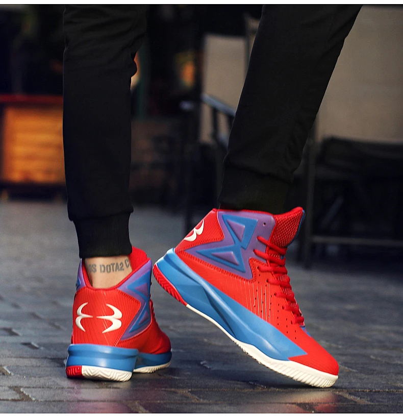 Мужские баскетбольные кроссовки с высокой амортизацией, дышащие баскетбольные кроссовки, нескользящие спортивные мужские кроссовки для улицы, спортивная обувь, Zapatillas