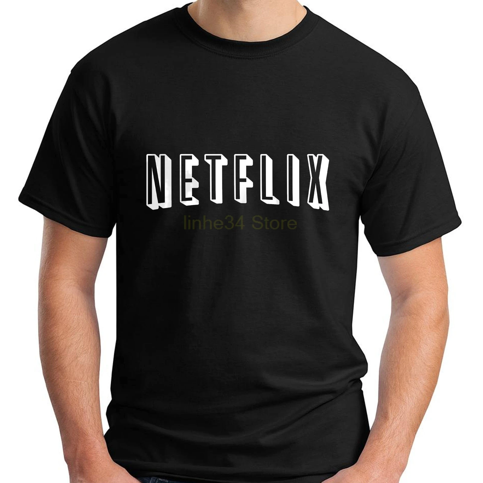 Netflix фильм футболка И Холод Хэллоуин Черный Для мужчин Размеры S 5XL|Мужские