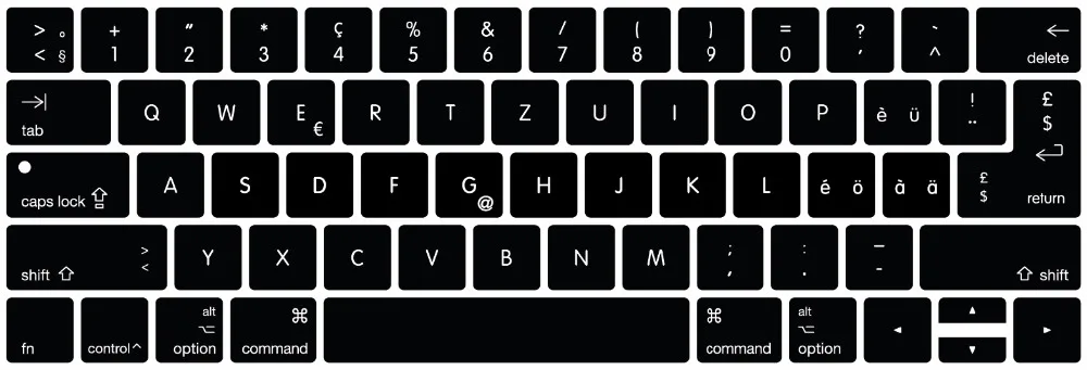 Универсальный чехол для клавиатуры US EU Euro 2016 MacBook Pro Retina 13 &quot15&quot Датский Немецкий