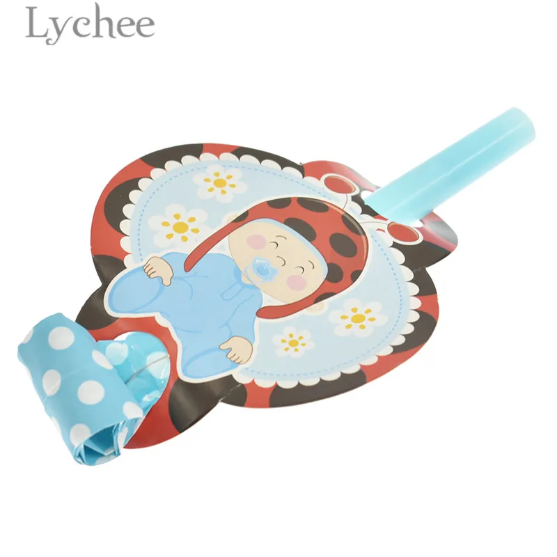 Lychee 36 шт. набор посуды с рисунком божьей коровки для вечеринки синяя и розовая