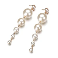 2021 sale rushed birthday earing brincos cross border fashion imitation pearl long earrings size tassel female mixed batch