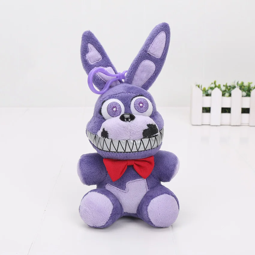 14 см FNAF Фокси Чика Бонни Золотой Фредди кошмар Фредди медведь брелок пять ночей у Фредди 4 кулон плюшевые игрушки - Цвет: nightmare bonnie