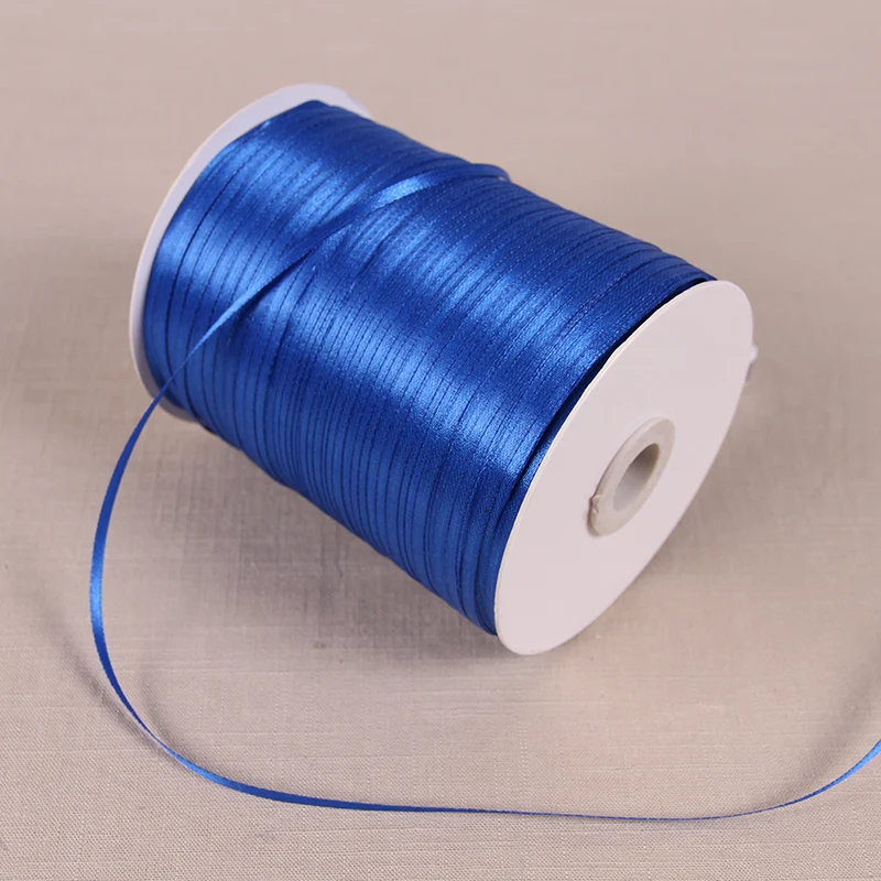 Шелковая сатиновая лента 3 мм 22 метра для украшения рождественской и свадебной