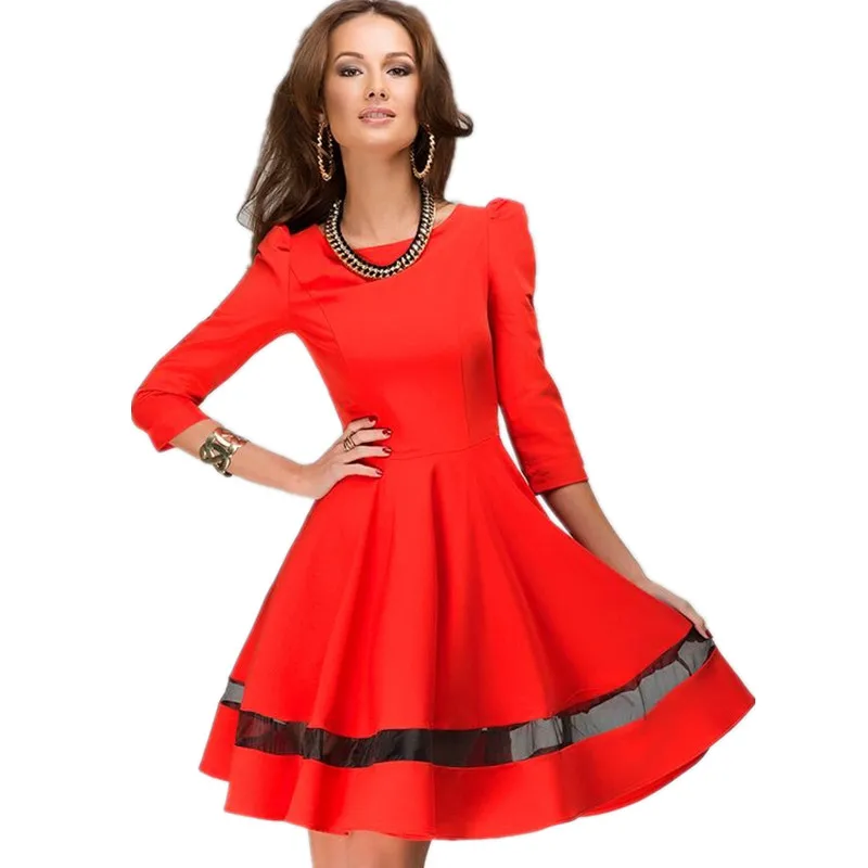 2015 мода Vestidos женщины зима платье с длинным рукавом ну вечеринку платья Vetement