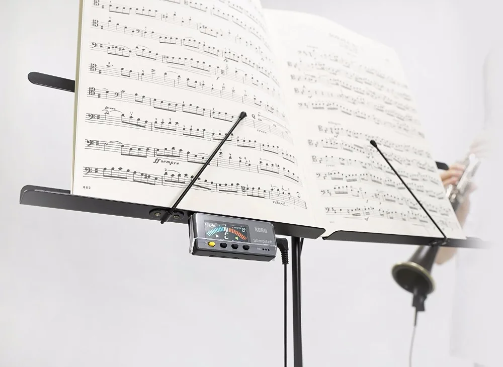 Korg Slimpitch SLM-1CM хроматический тюнер с контактом, микрофон, 12-примечание равный темперамент