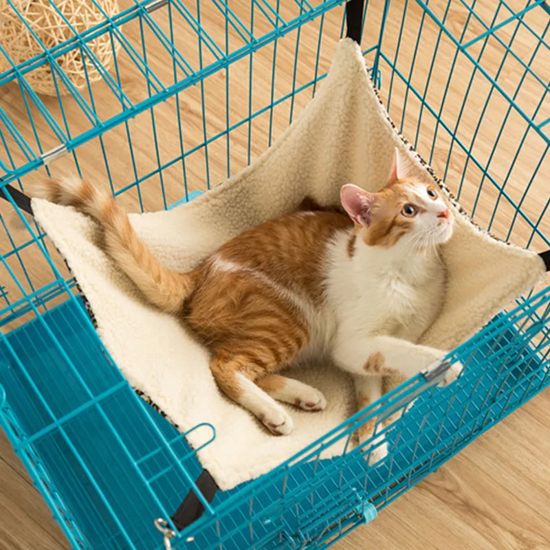 Теплый подвесной коврик для кошки мягкий гамак зимний сохраняющий тепло
