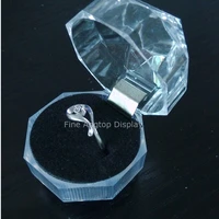 5pcslot clear plastic ring box jewelry packaging wedding gift boxes