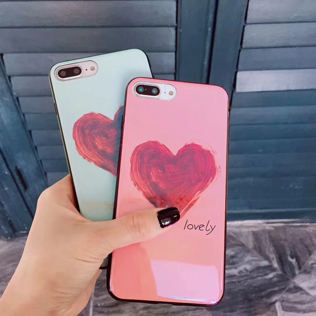 Роскошные милые сердцу граффити Телефон задняя крышка для iPhone X 6 S 7 8 плюс Fundas