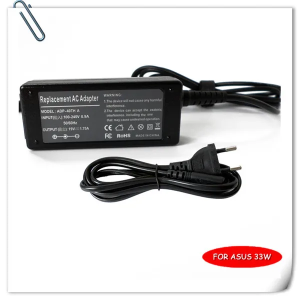 19V 1.75A адаптер переменного тока cargador для ASUS S200E VivoBook Intel Core i3-3217U EXA1206CH 0A001-00330100 caderno
