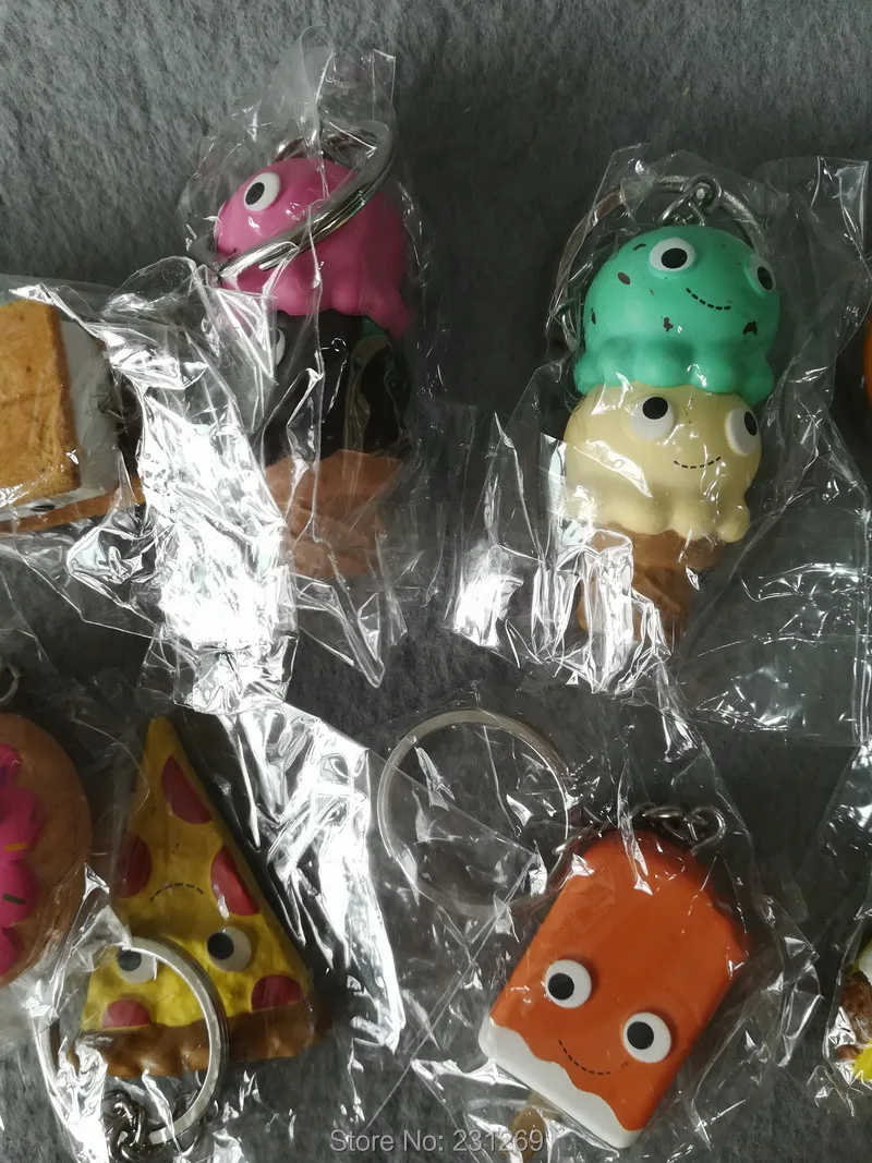 * Отправка в партии 5 шт. разные детские игрушки модель YUMMY WORLD виниловый брелок для