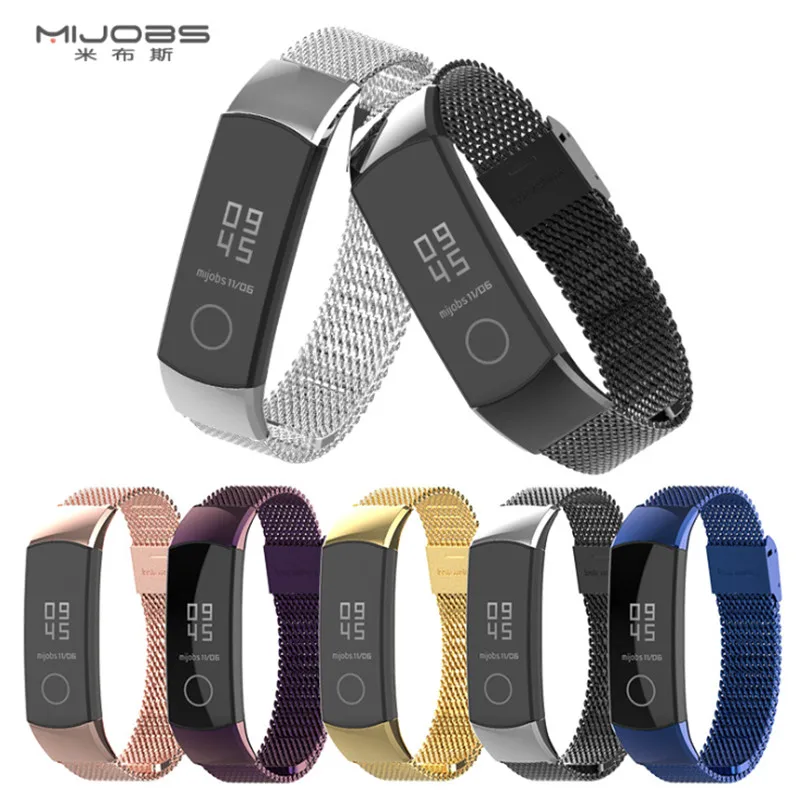 Металлический ремешок Mijobs Milan для Huawei Honor Band 4 ремешки браслеты браслет из