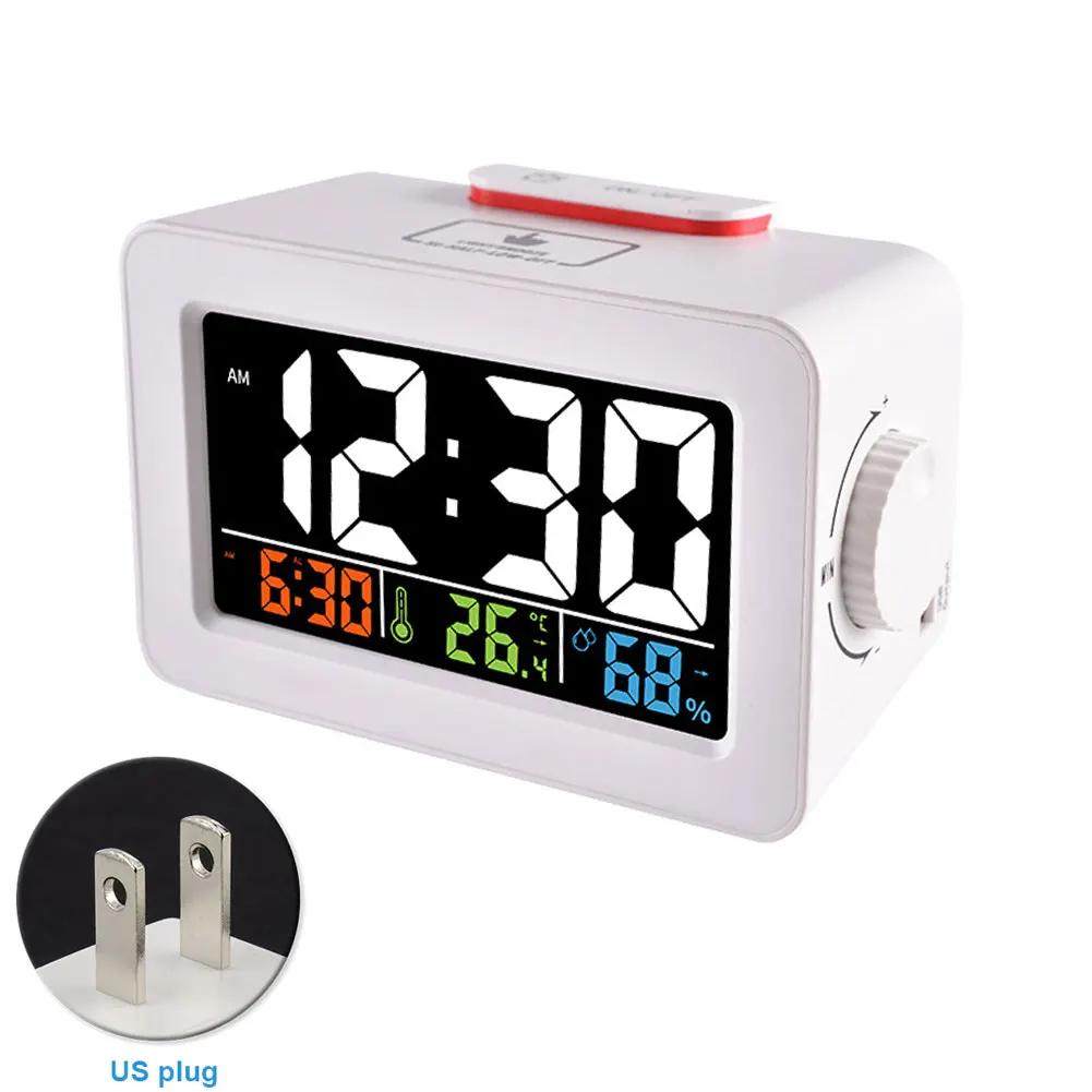 Электронный Цифровой температурный влажность Wake Up погода прикроватные USB