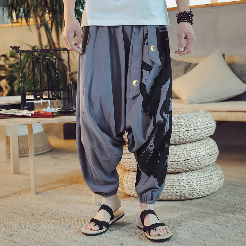 

Chinese pants mens ethnic clothing kung fu pants oriental men clothes oriental pants man traditional chinese men clothing G198