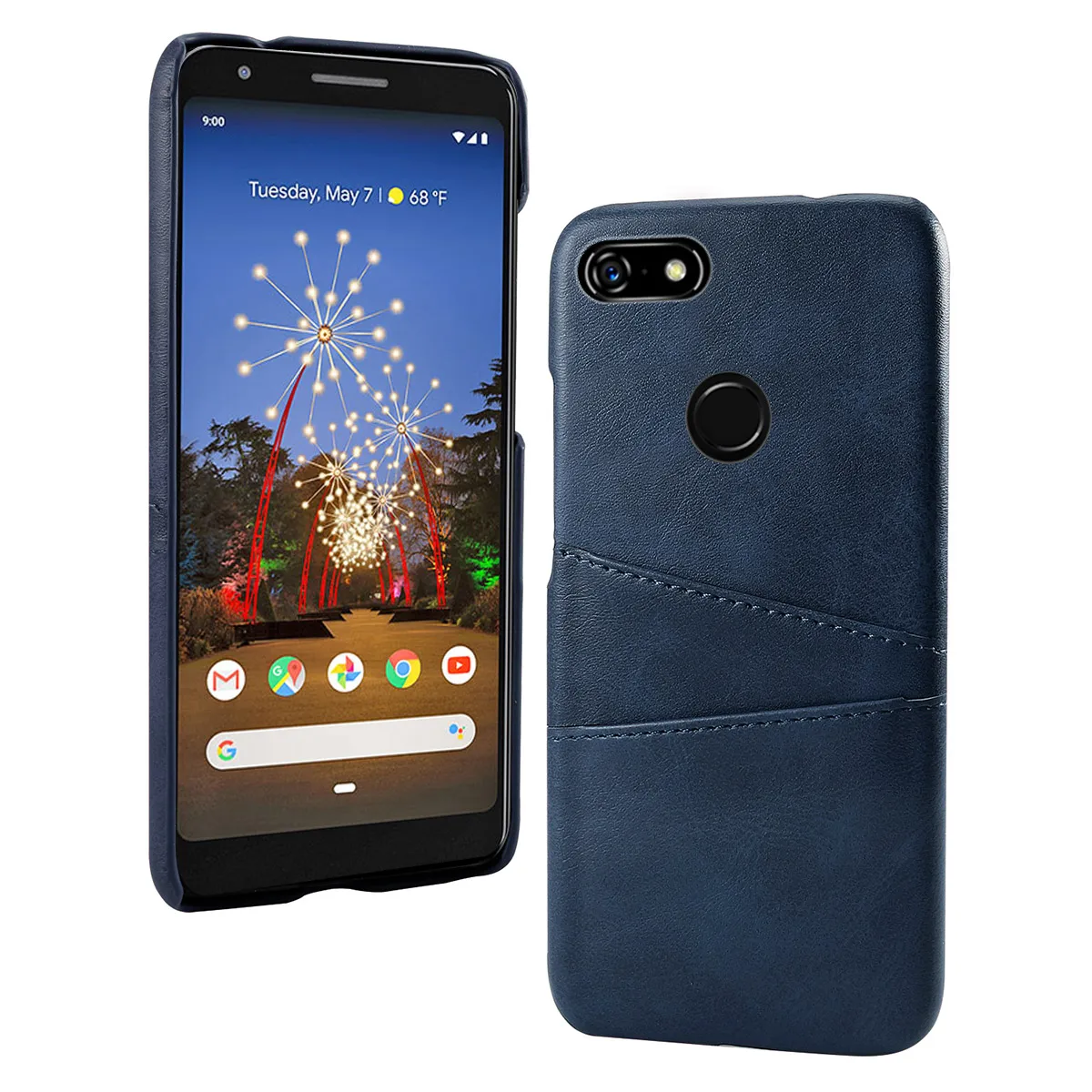 Для Google Pixel 3a XL чехол Роскошный Ретро телячья кожа PU Тонкий компьютер жесткий для