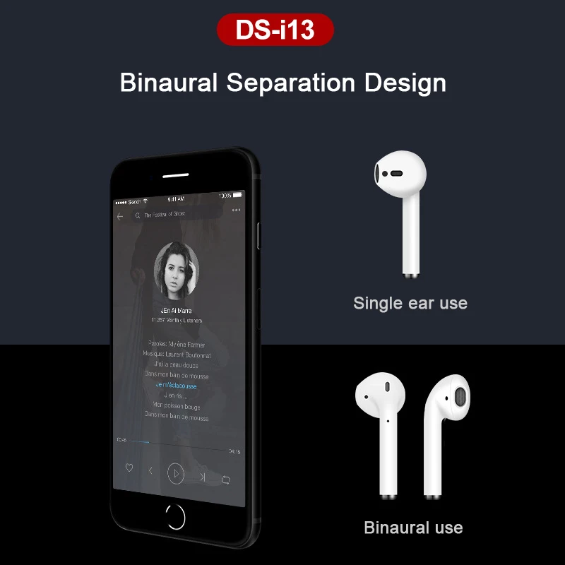 Новейшая модель i13 наушники вкладыши tws стерео звук Bluetooth сенсорный Управление