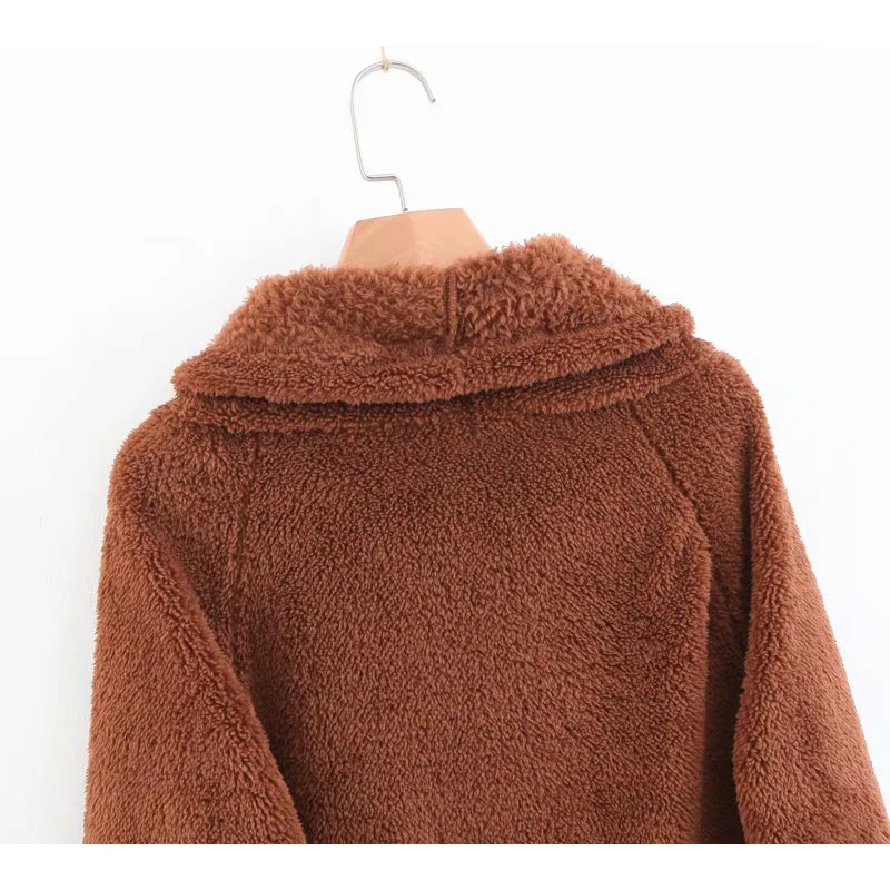 Новые Мягкие флисовые верблюжьи пальто с капюшоном для женщин 2018 искусственный