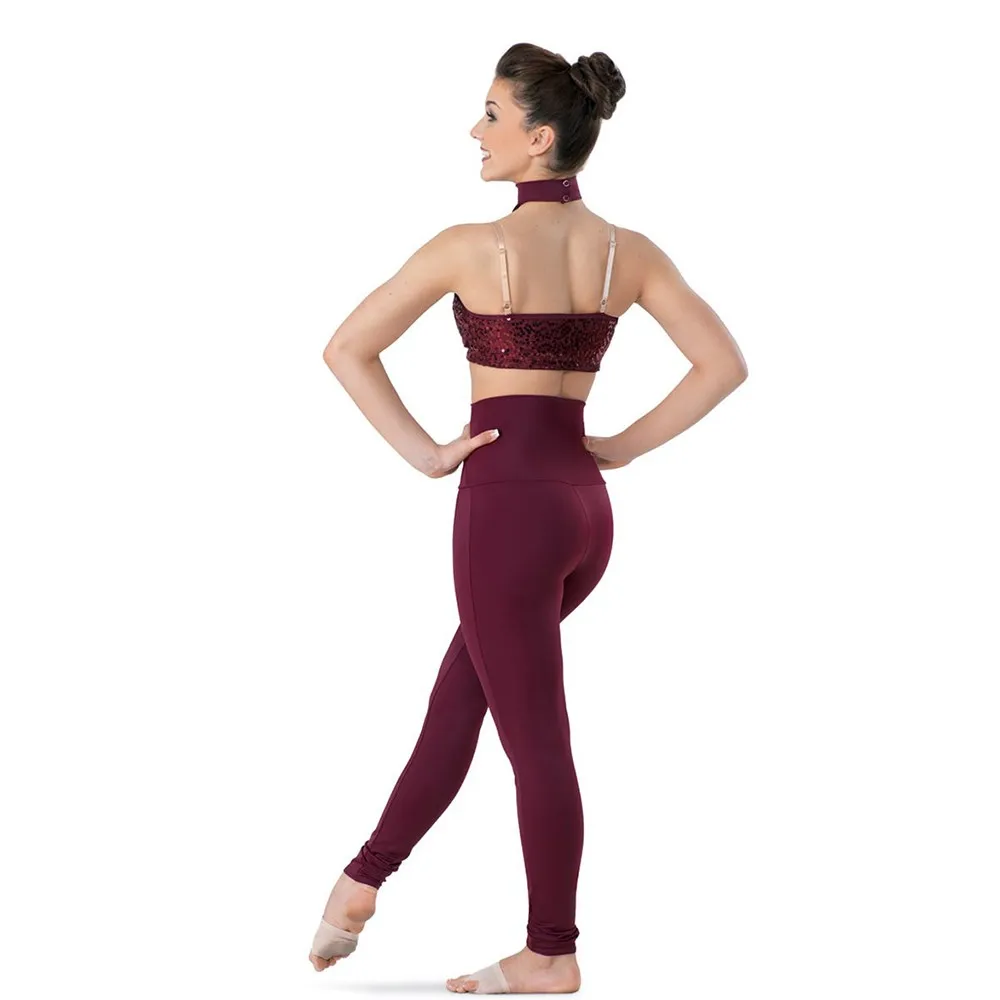 ICOSTUMES Womens  High Waisted Leggings Full Length Dance Pants Plus Size Lycra Spandex Waistband Elastic Waist Leggings