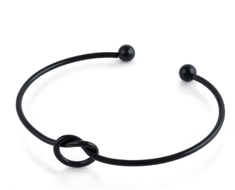 2018 новый модный простой браслет с узелками серебро розовое золото металлический