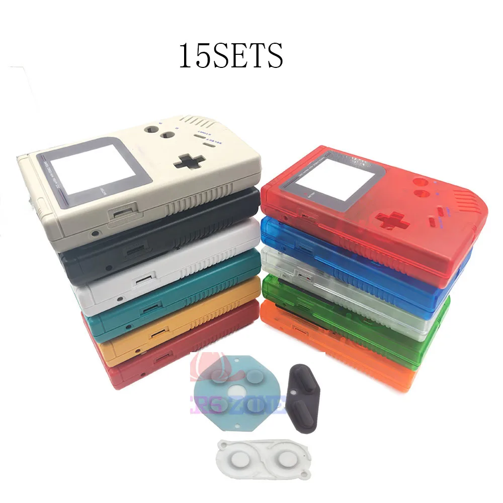 15 комплектов корпус ж/кремниевый проводящий резиновая прокладка для игры Gameboy мальчик классический GB Консоль Корпус Оболочка Чехол