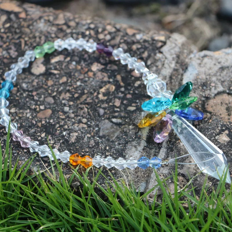 1 шт. Радужный Ангел Suncatcher Кристалл ангел-хранитель чакра Защита от солнца зеркало заднего вида автомобиля Шарм домашний декор