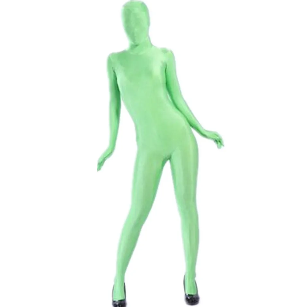 SCF022) зеленый лайкра спандекс блестящие колготки унисекс Оригинальные  Фетиш Zentai костюмы | AliExpress